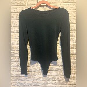 Abercrombie Soft A&F Cozy Dark Green Bodysuit